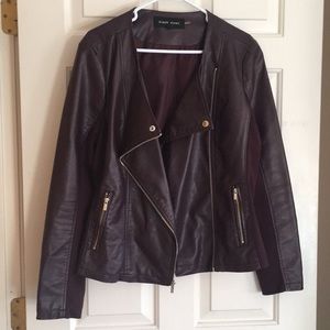 Dark purple leather jacket